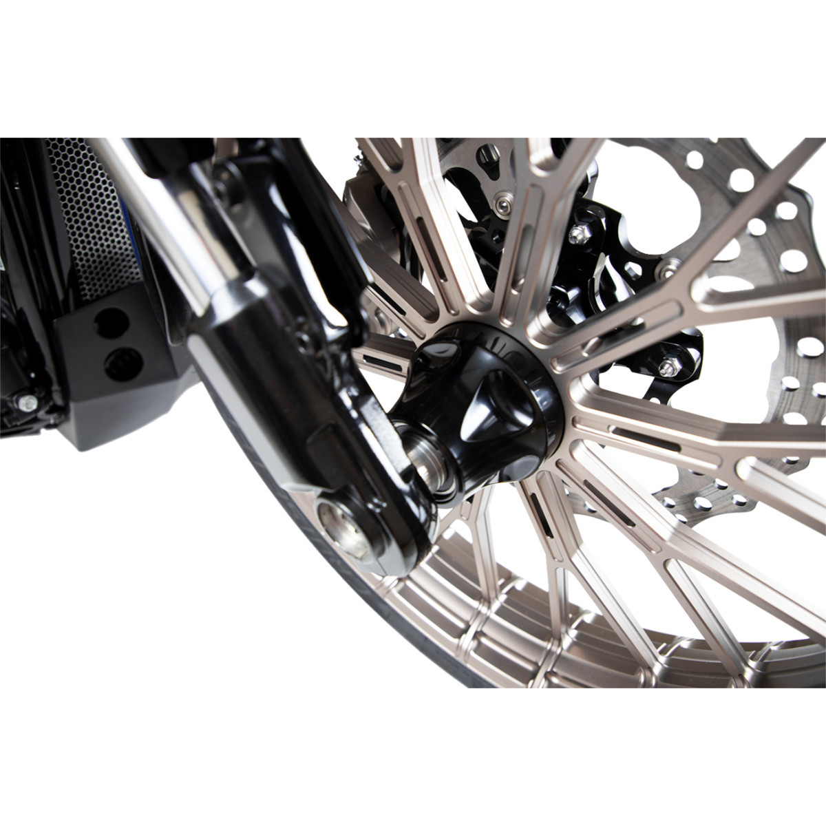 Arlen Ness #71-602 - Hub - Cartridge - Front/Single Disc - Black - '08-'25 Touring/Trike