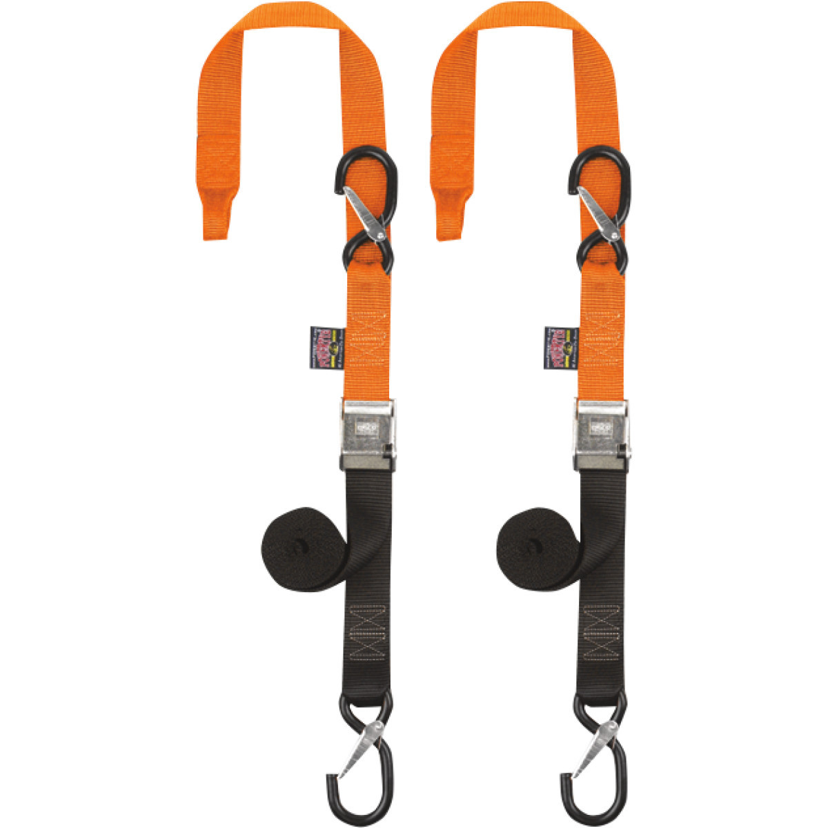 Powertye MFG. #29629-S - Cam Tie-Downs - 1-1/2" x 6-1/2' - Orange/Black