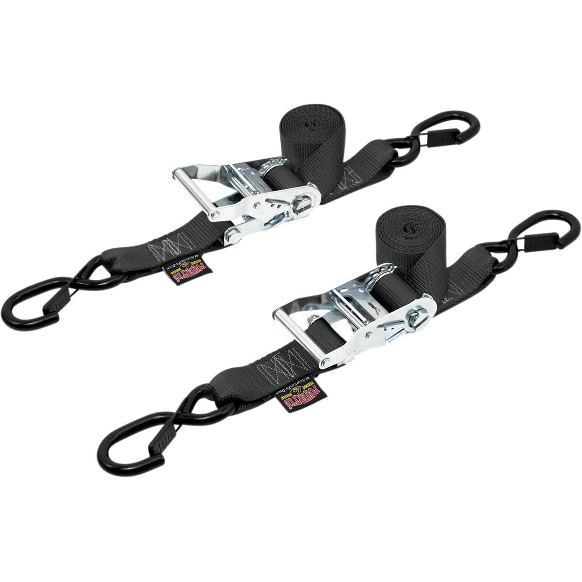 Powertye MFG. #30572-S - Ratchet Tie-Downs - 1-1/2" x 6-1/2' - Black