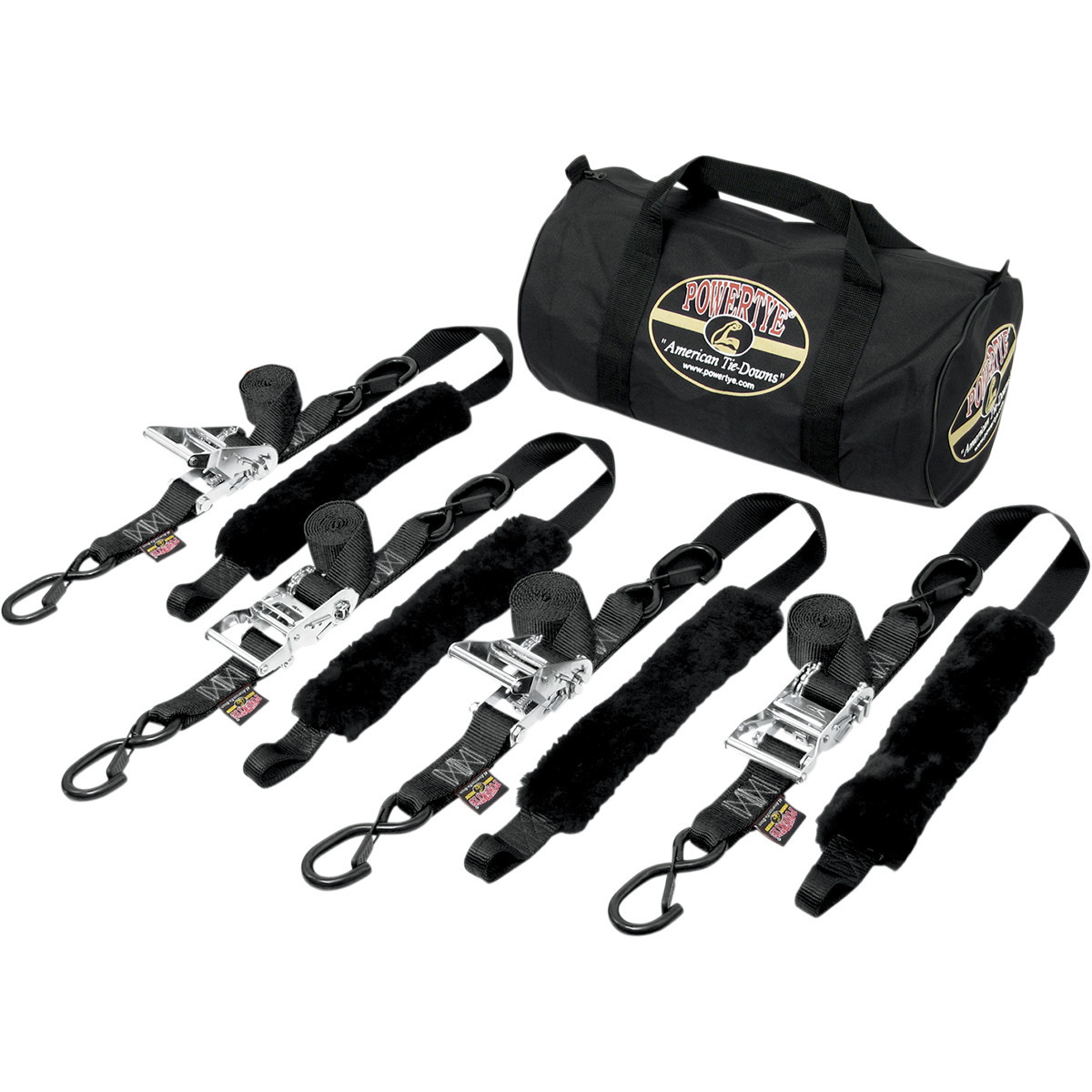 Powertye MFG. #TRAILERKIT-82 - Fat Strap Trailer Kit - Black