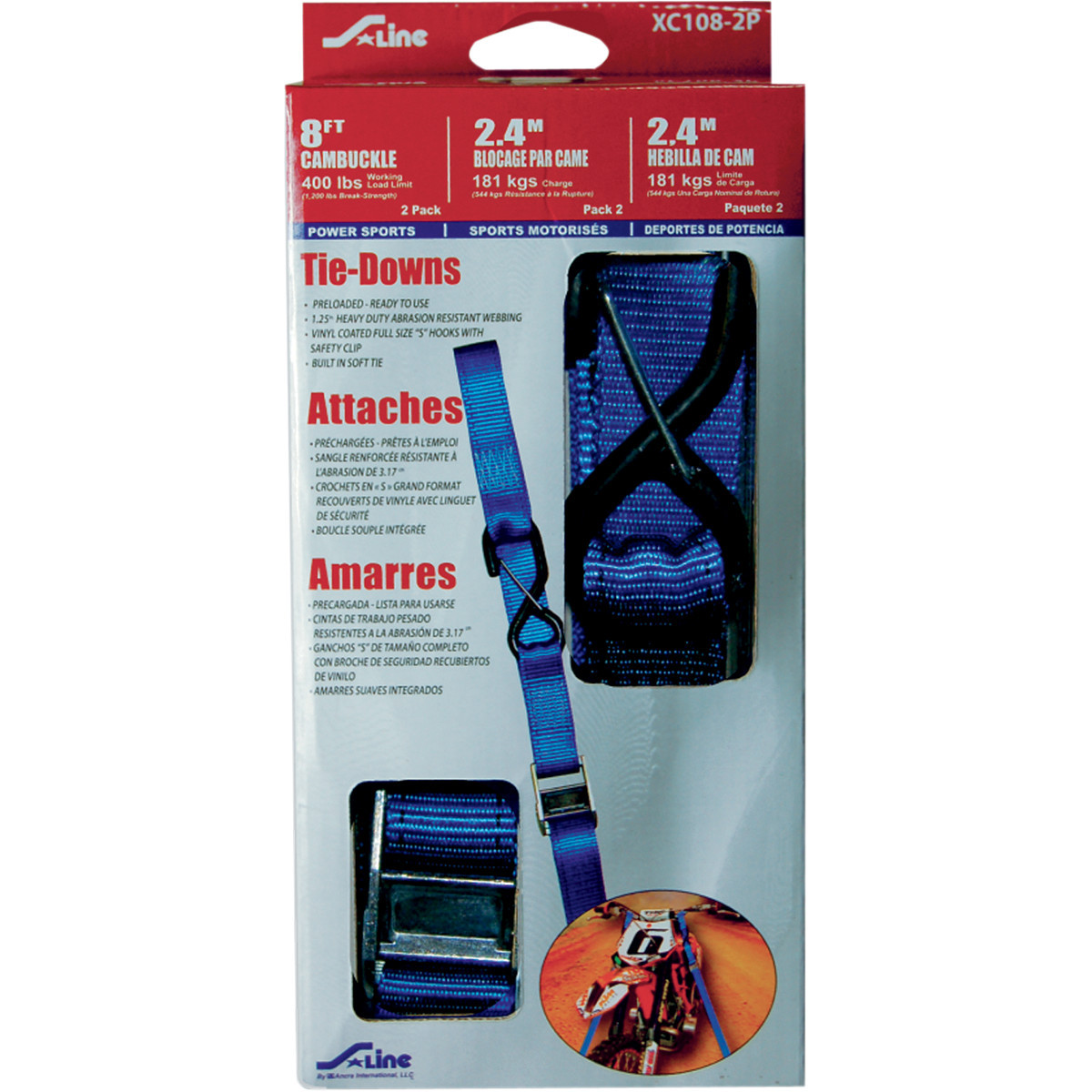 Ancra #XC108-2P - Tie-Down - Heavy Duty - Blue