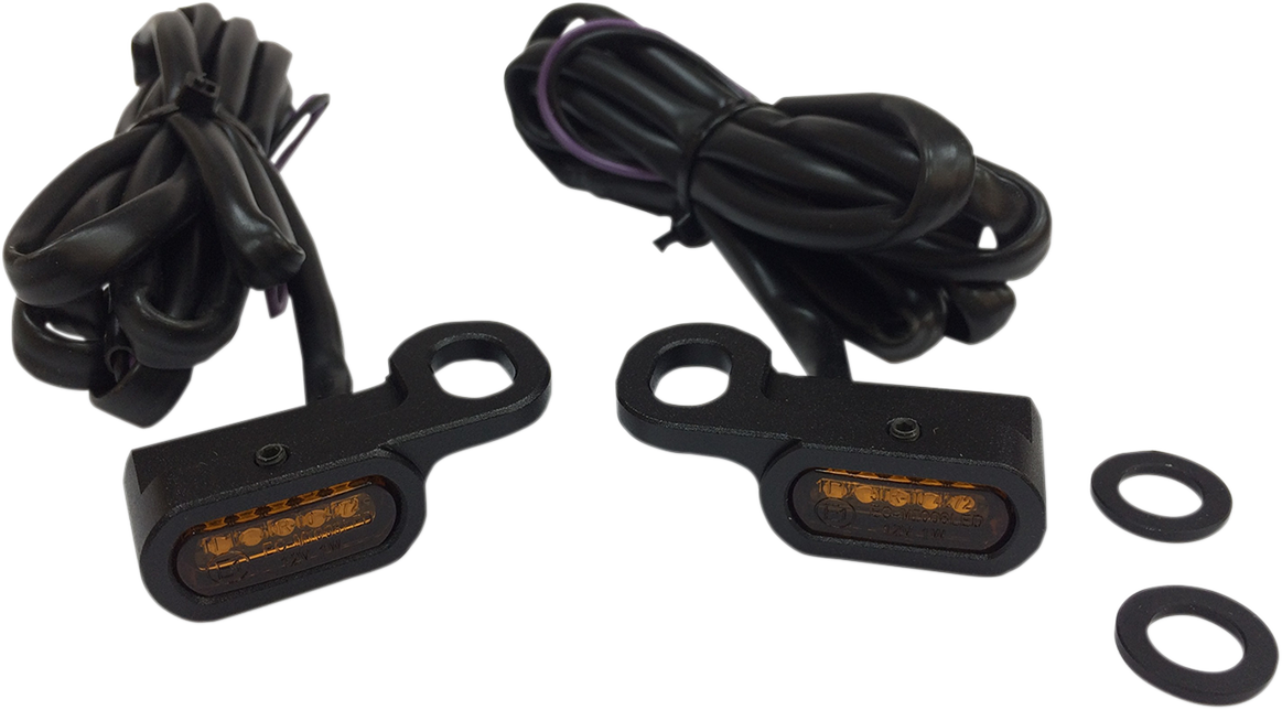 LED Handlebar Marker Lights - Hydraulic Clutch - Black/Amber