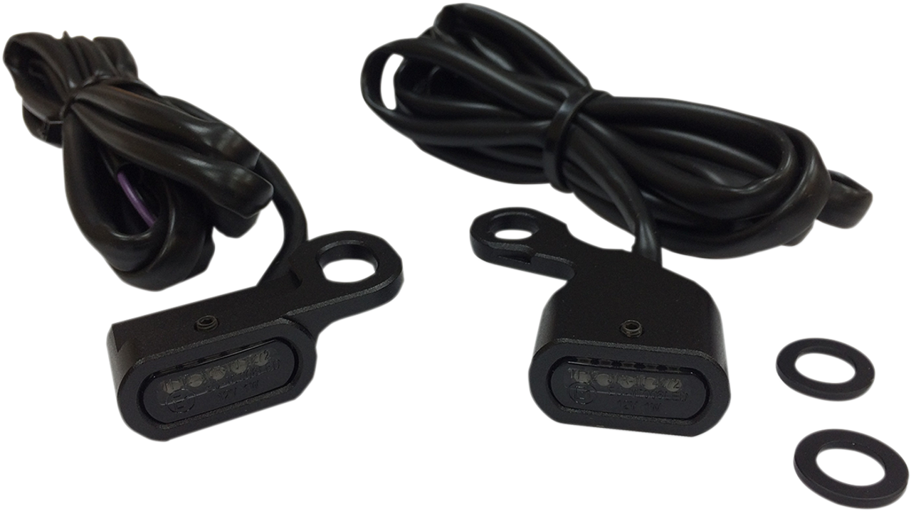 LED Handlebar Marker Lights - Black/Smoke