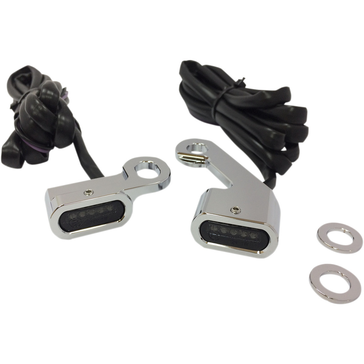 Drag Specialties - LED Handlebar Marker Lights - Chrome/Smoke