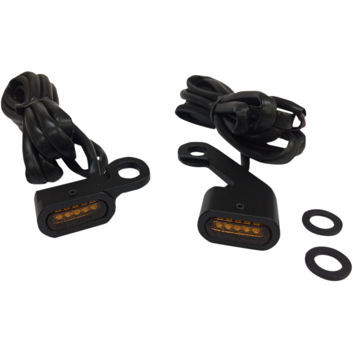 Drag Specialties - LED Handlebar Marker Lights - Black/Amber