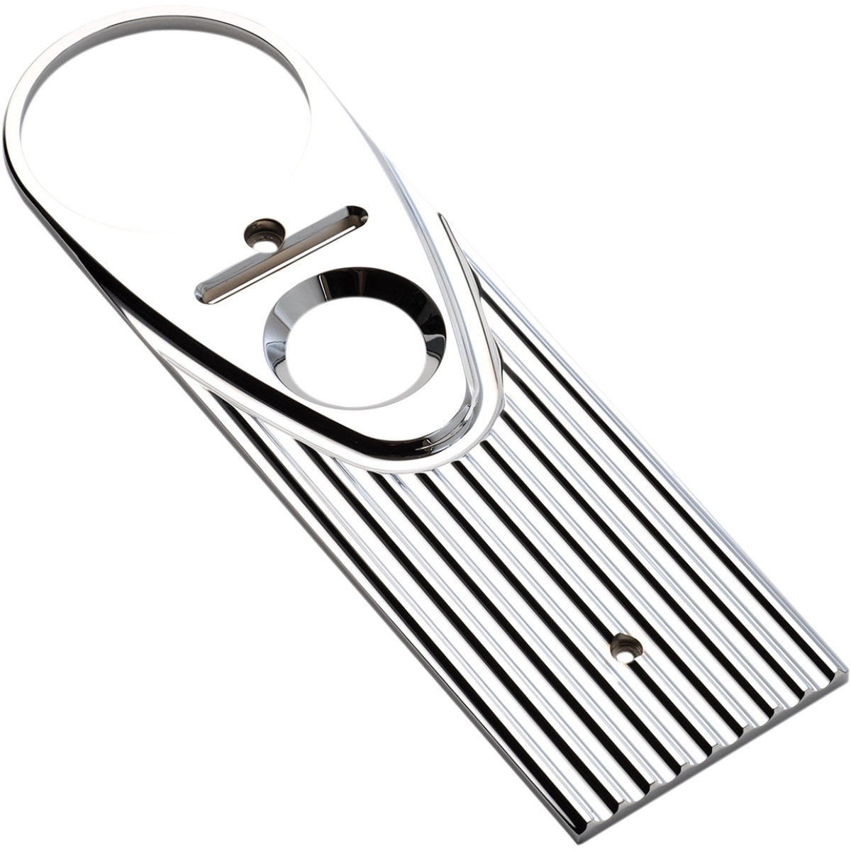 Joker Machine #04-20-3 - Road King Dash Panel - Finned - Chrome