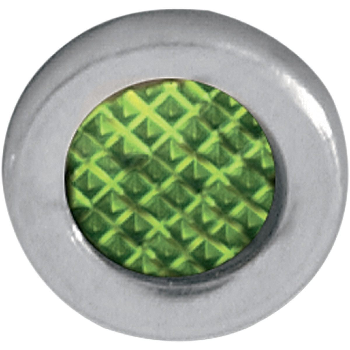 Drag Specialties - Snap-In Indicator Light - Green - Stainless Steel Bezel