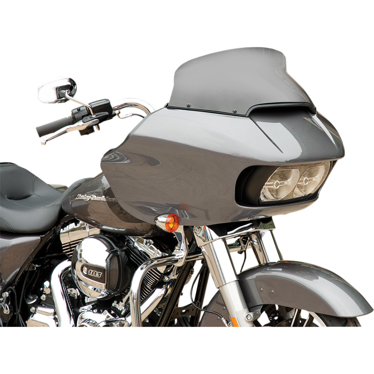 Memphis Shades #MEP86010 - Spoiler Windshield - 6-1/2" - Dark Smoke - FLTR