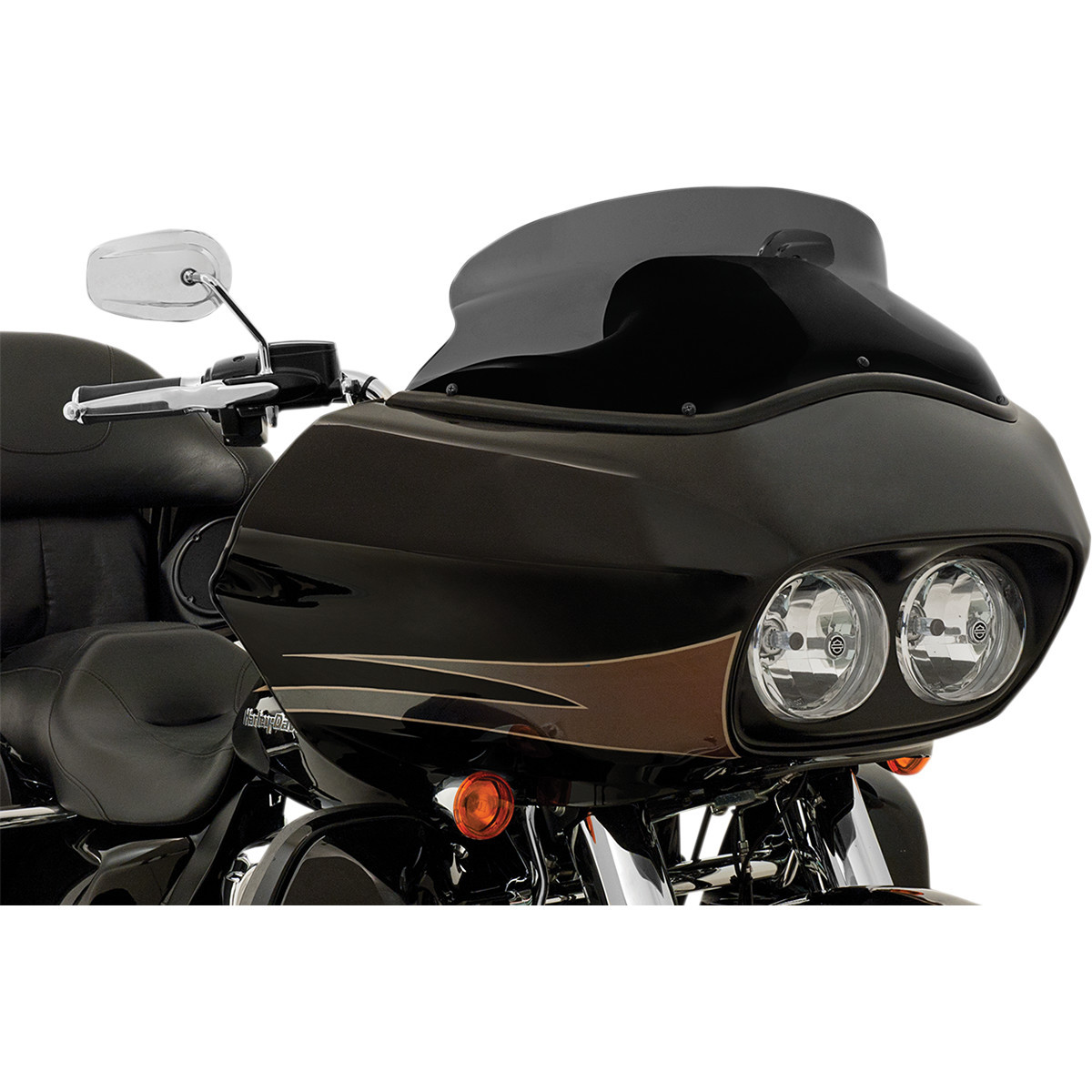 Memphis Shades #MEP86011 - Spoiler Windshield - 6-1/2" - Black - FLTR