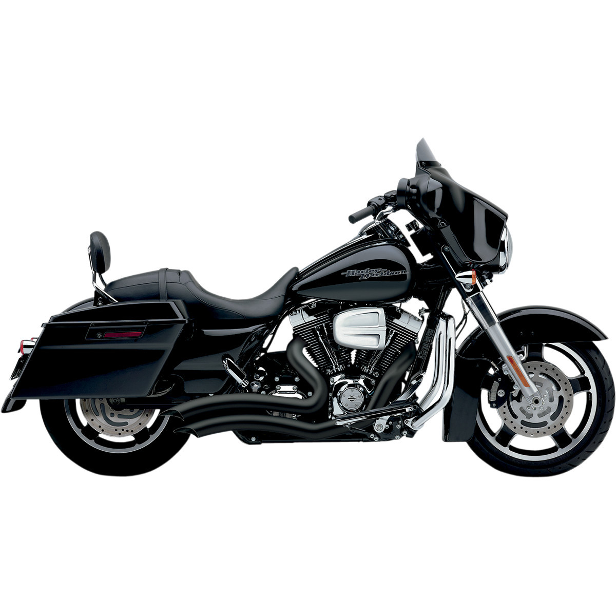 Cobra #6230B - Speedster Swept Short Exhaust - Black - '10-'16 FL