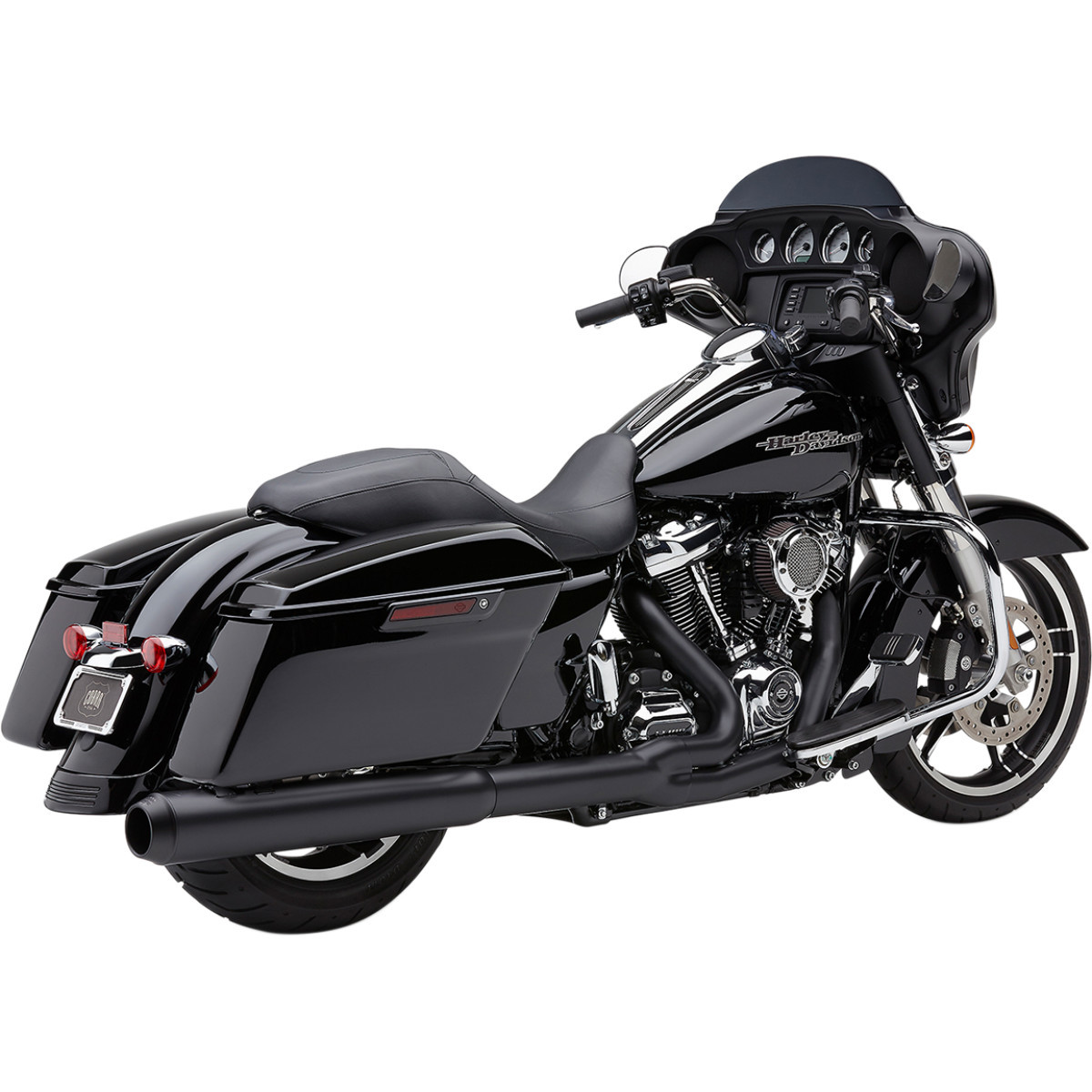 Cobra #6451RB - Powr-Flo 2:1 Exhaust - Black - '17-'20 FL