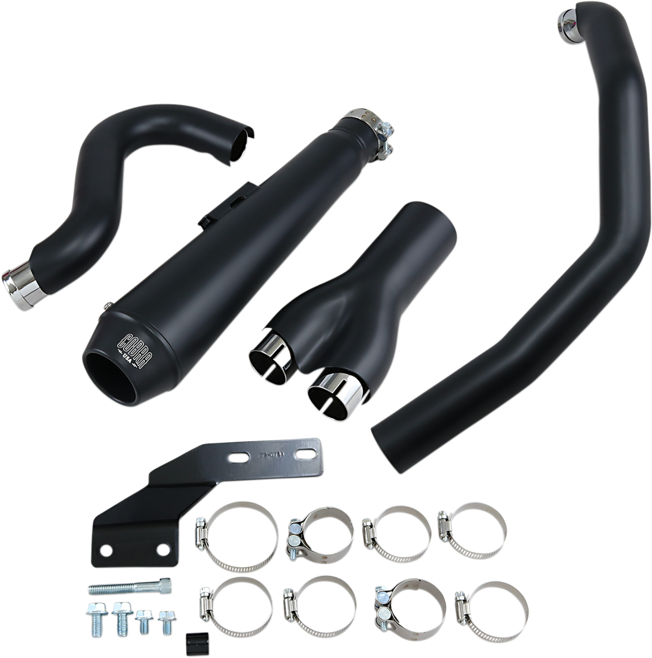 Cobra #6483B - El Diablo Exhaust - Black - '12-'17 Softail