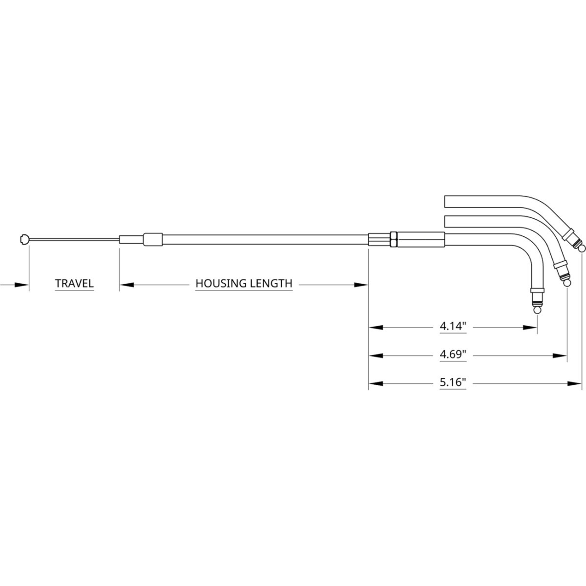 Drag Specialties - Stainless Braided Throttle Cable - 39-1/2"