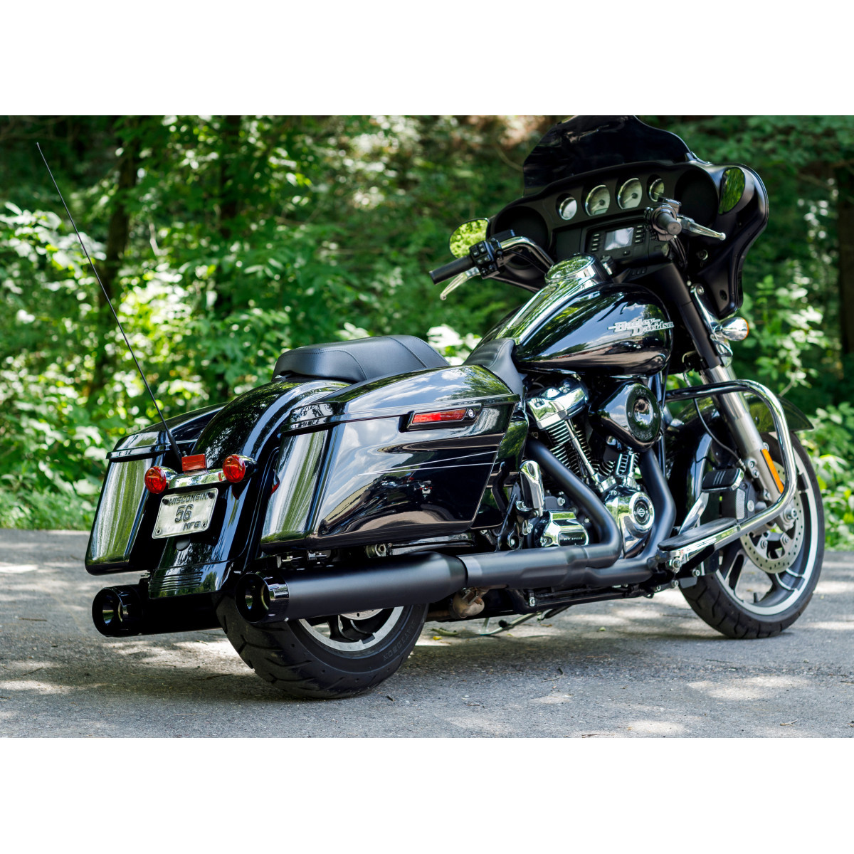 S&S Cycle #550-0666 - 4-1/2" MK45 Performance Mufflers - Black Thruster