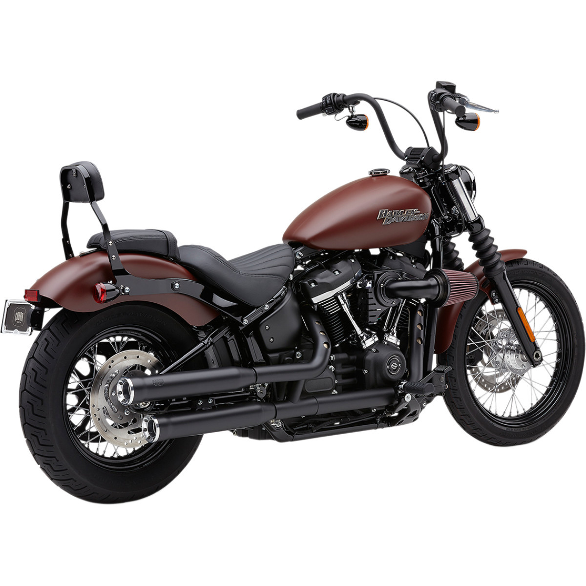 Cobra #6057B - RPT Slip-On Mufflers - 3" - Raven Black - M8 Softail