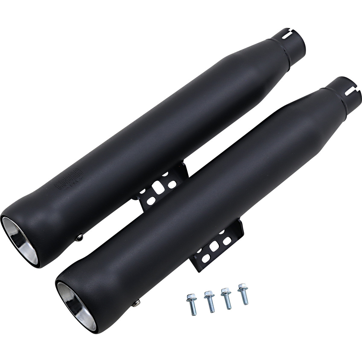 Cobra #6048B - Neighbor Hater Slip-On Mufflers - Black - FLHC/FLHCS/FLDE