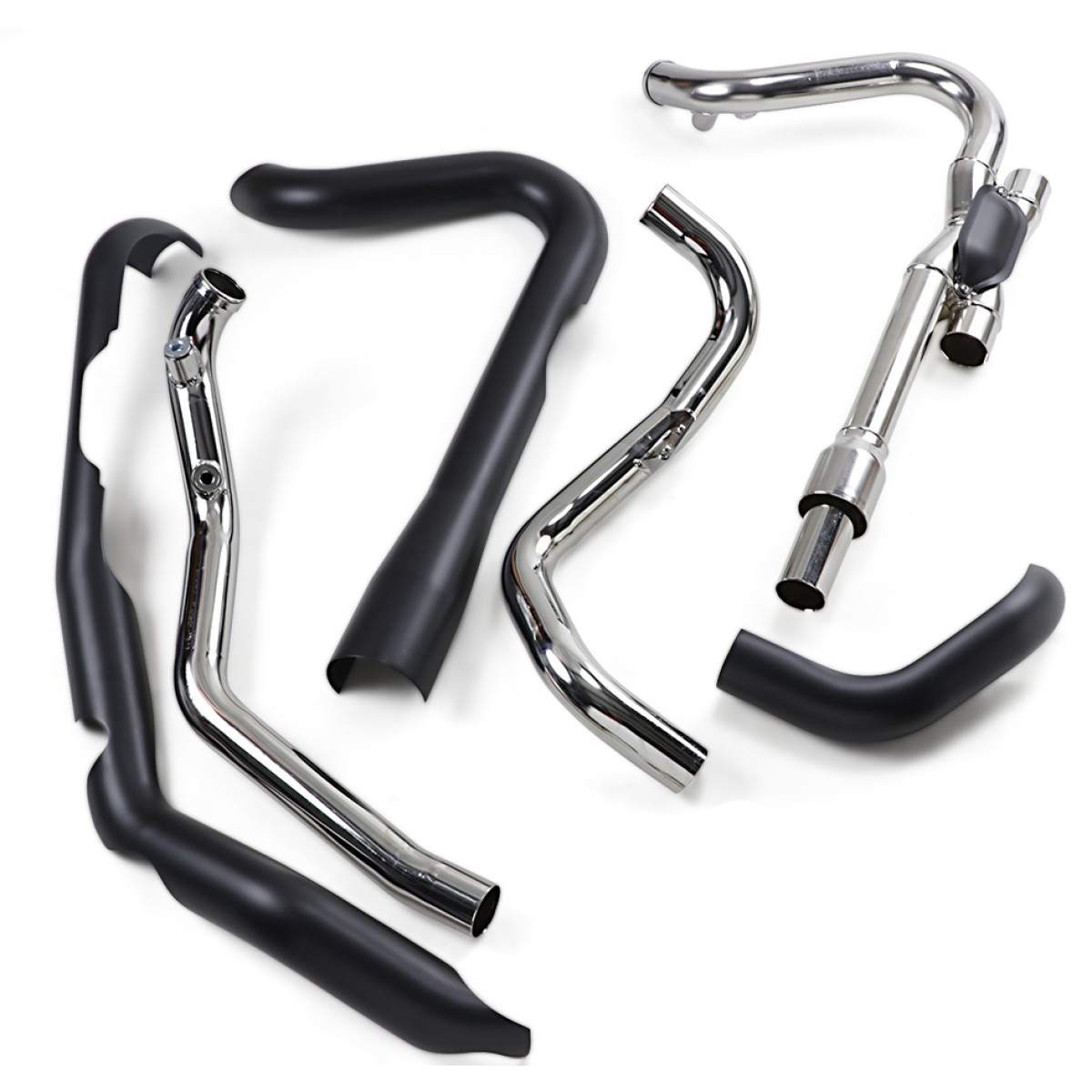 Cobra #6255DBRB - Dual Bungs Pro Chamber Headpipe - Black
