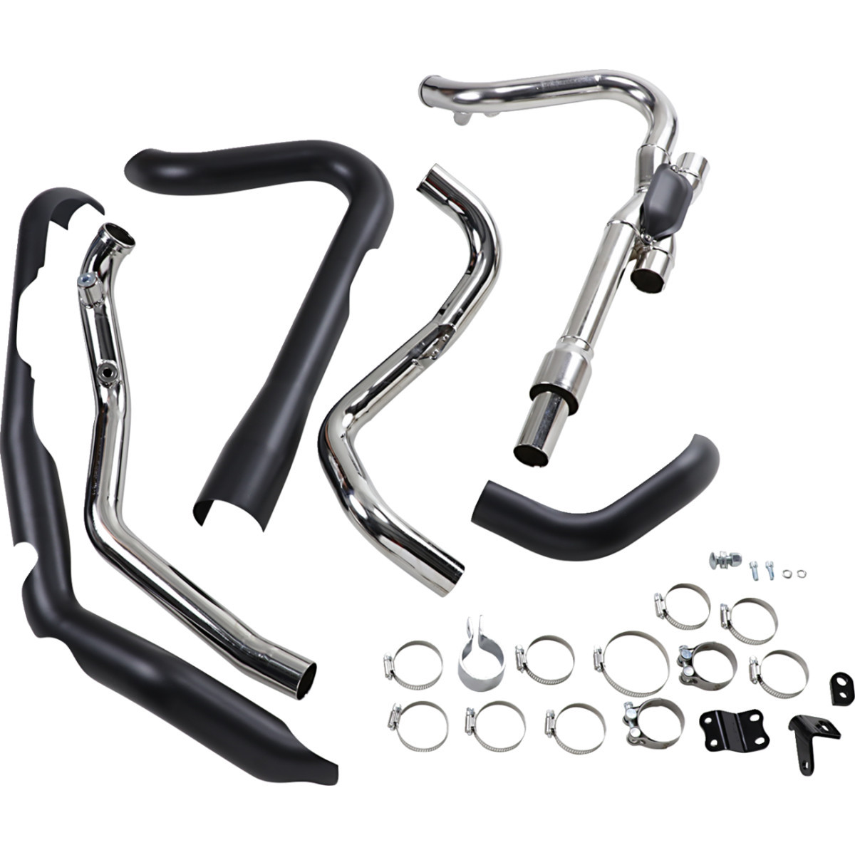 Cobra #6255DBRB - Dual Bungs Pro Chamber Headpipe - Black