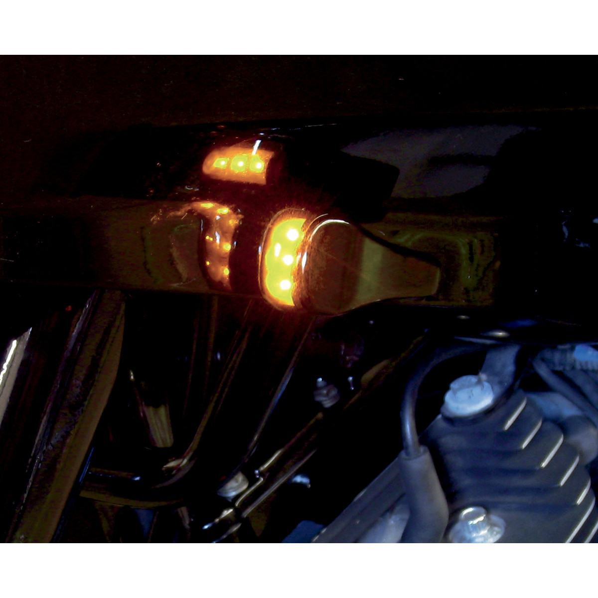 Alloy ART #RGFS1-2 - Turn Signals - LED - Front - Smooth - Black