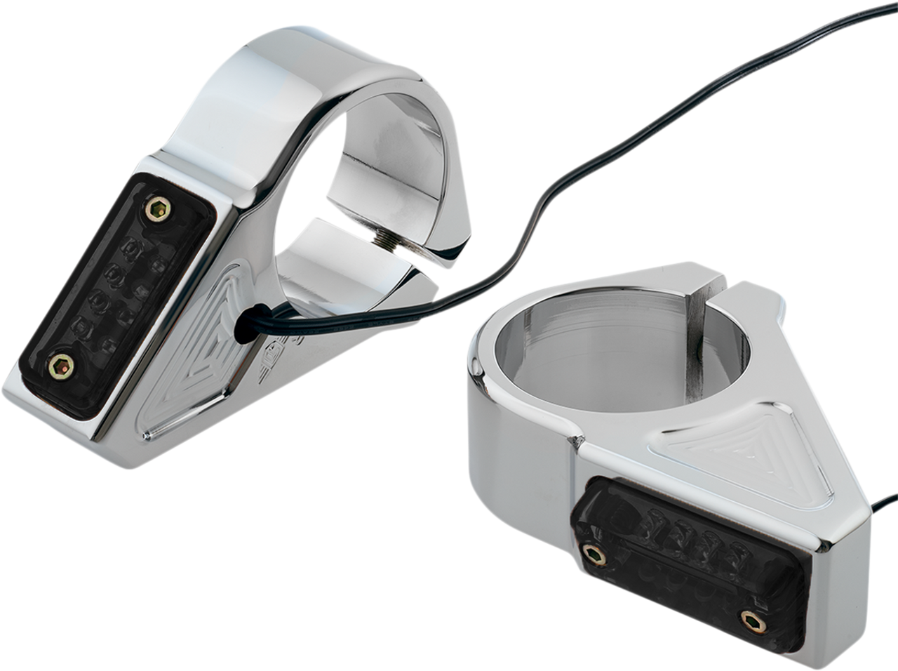 Turn Signal - 39 mm - Amber - Chrome Turn Signal - 39 mm - Amber - Chrome