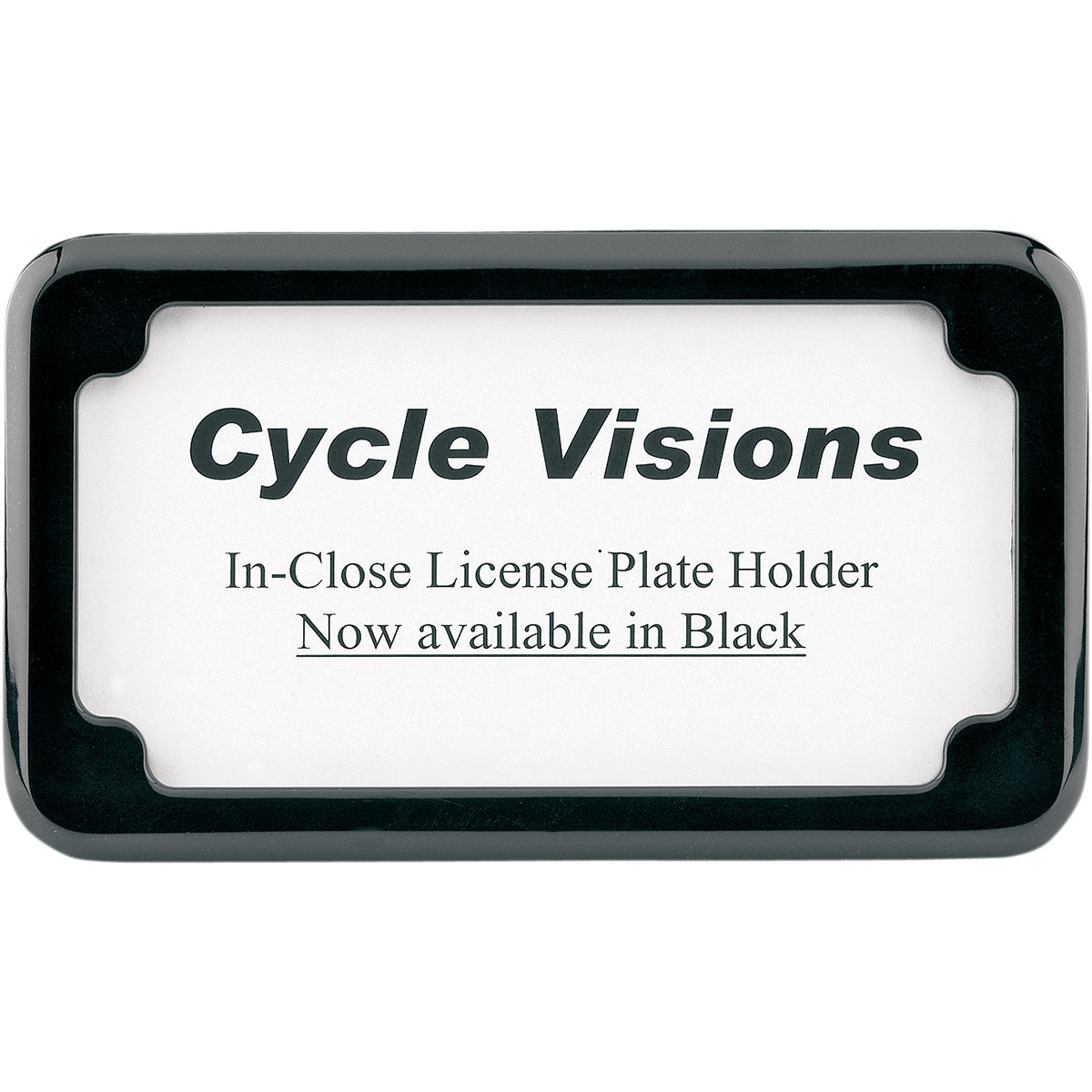 Cycle Visions #CV-4615B - Beveled License Plate Frame - Black