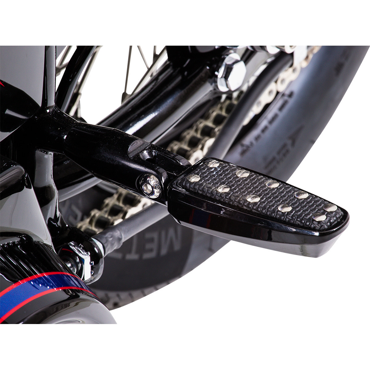 Accutronix #FPMT501-B - Rear Foot Peg Mount - Black - FLT/FLH '93-'24