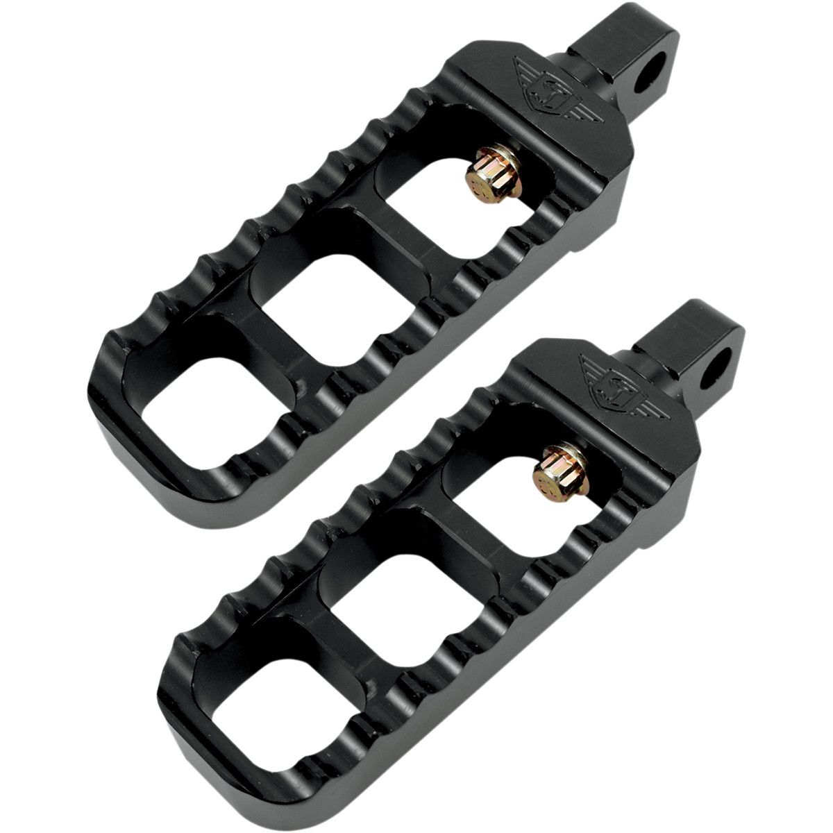 Joker Machine #08-61-1B - Adjustable Serrated Foot Pegs - Narrow - Black