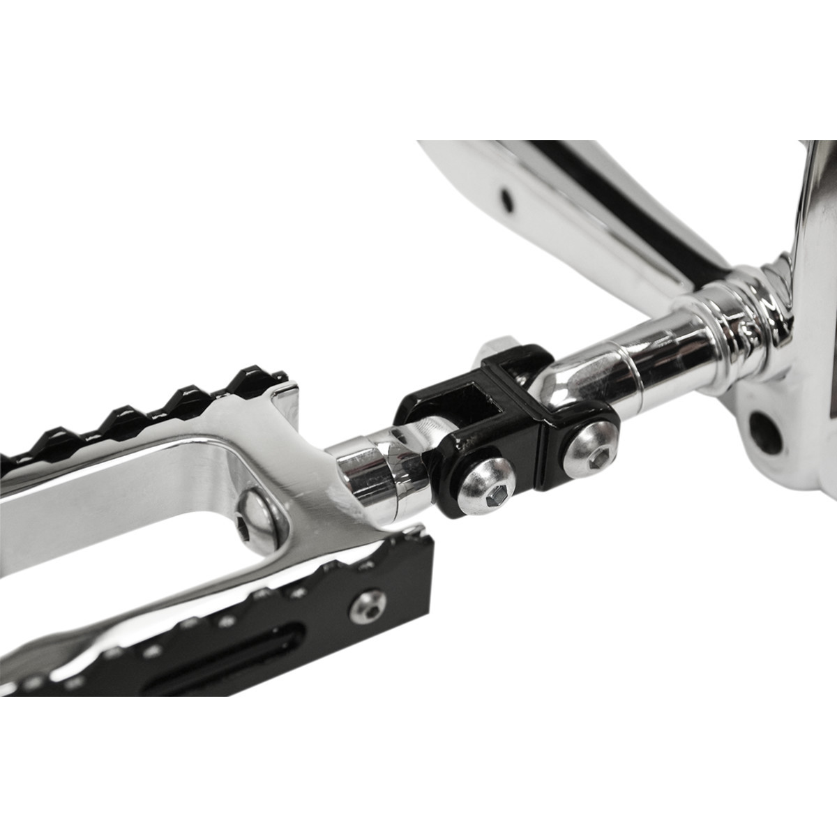 LA Choppers #LA-7202-01B - Male Foot Peg Adapters - Black