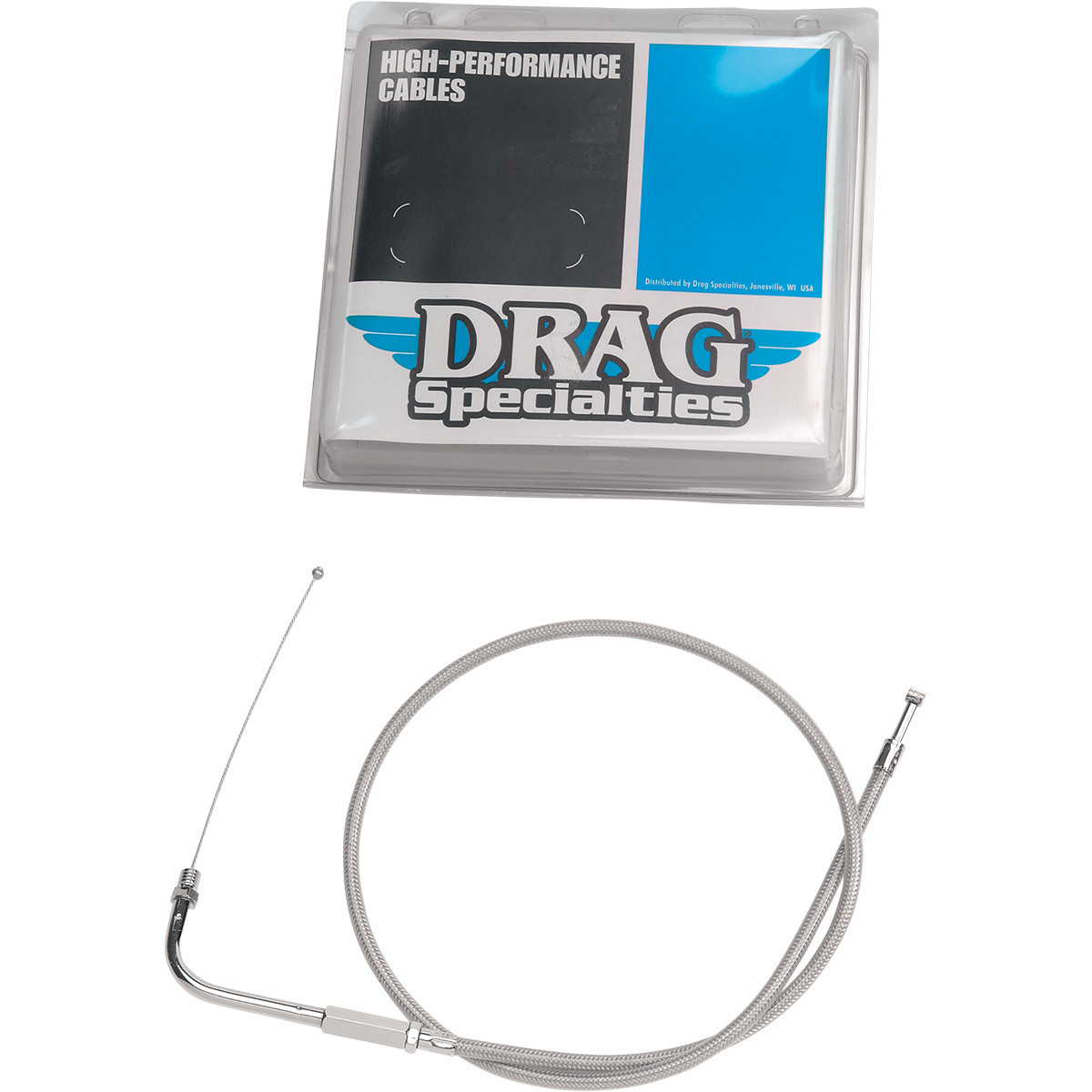 Drag Specialties - Stainless Braided Throttle Cable - 28-3/4"