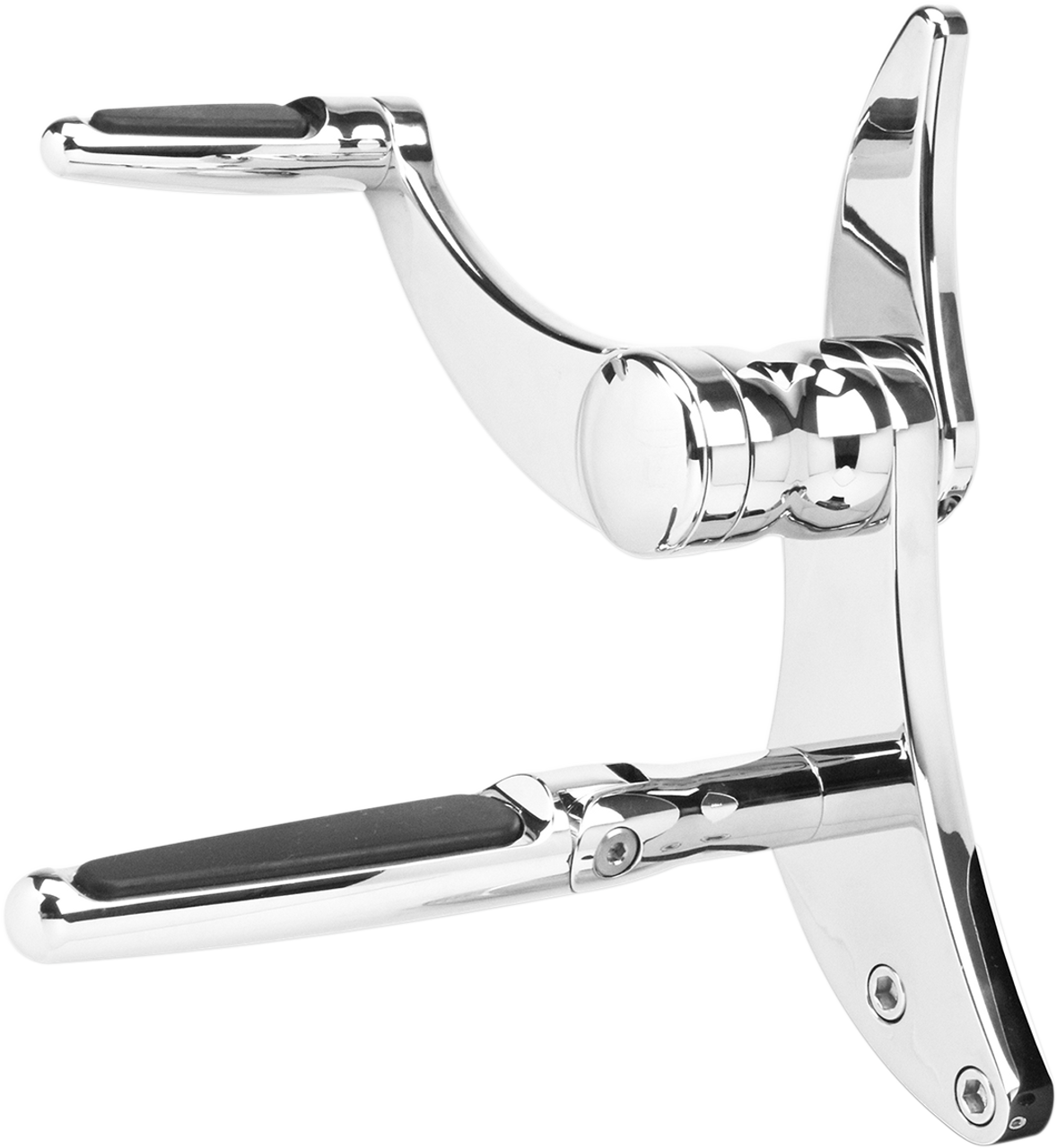 Hawg Halters #FCK-S18C-FR - Forward Control - '18+ Softail - Chrome - Standard - Folding Rubber Inlay Pegs - Solid Lever
