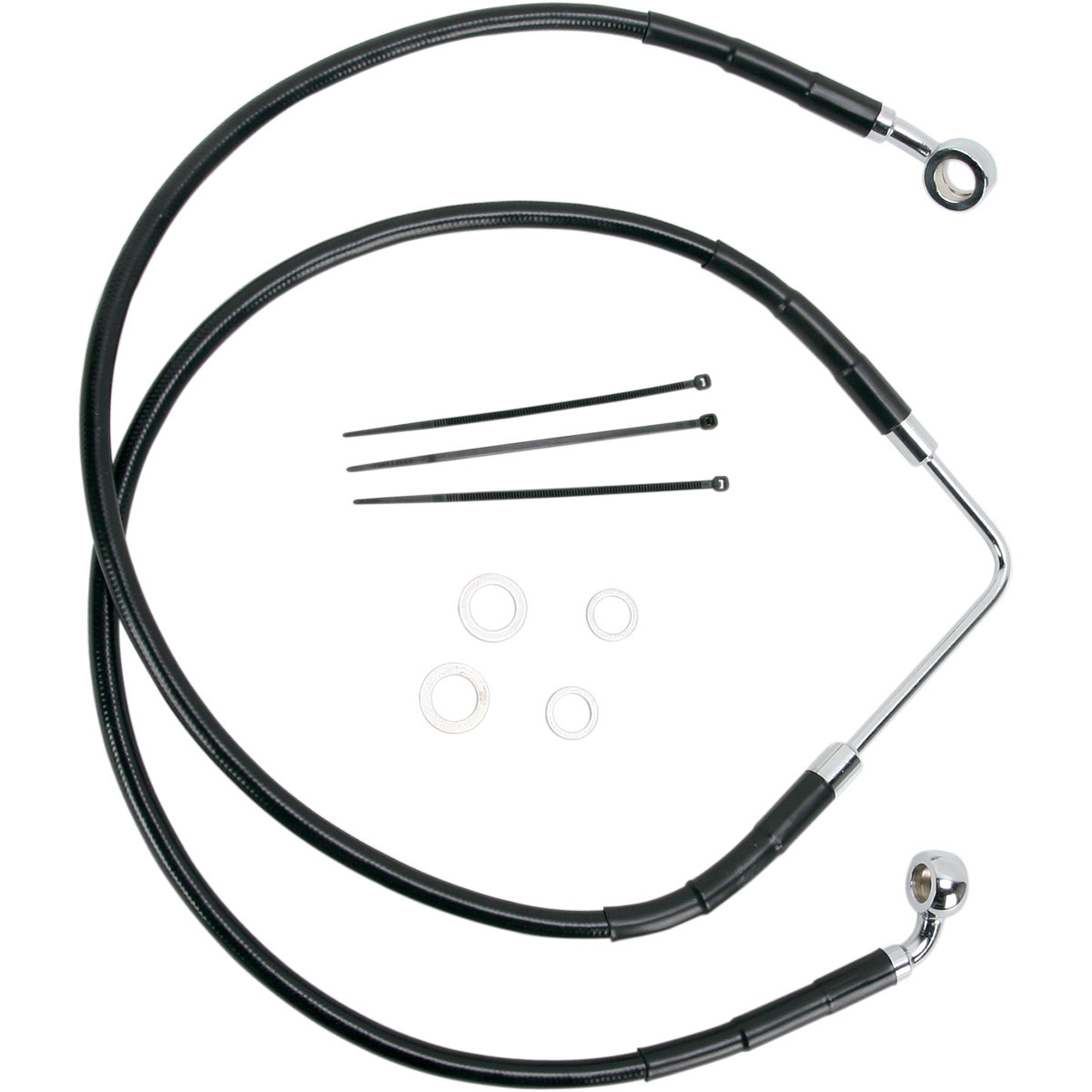 Drag Specialties - Brake Line - Front (Upper) - Black