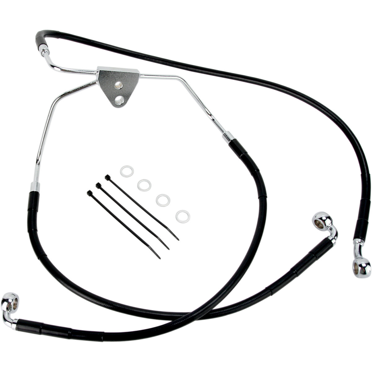 Drag Specialties - Brake Line - Front (Lower/Upper) - Black