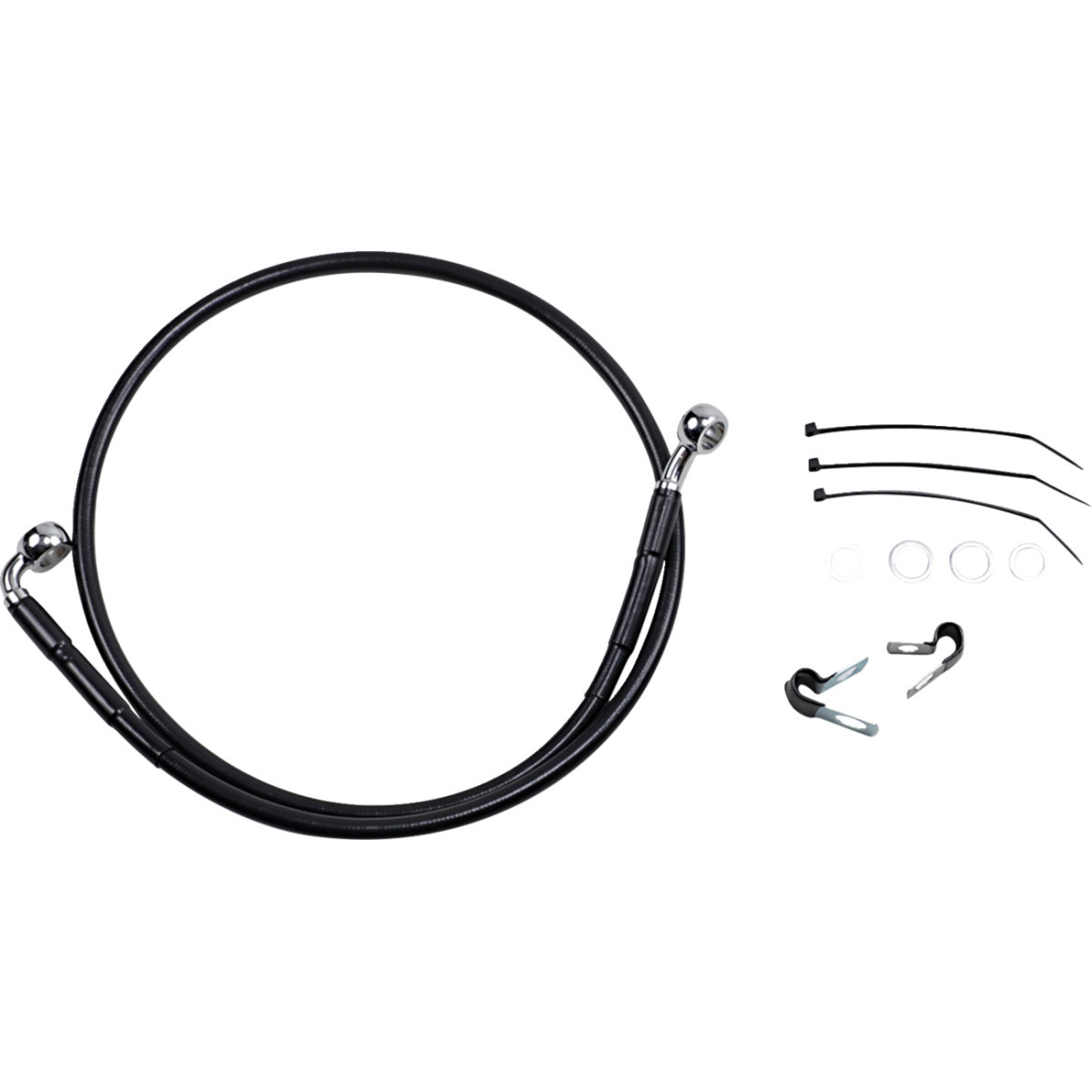 Drag Specialties - Brake Line - Front (Upper) - Black