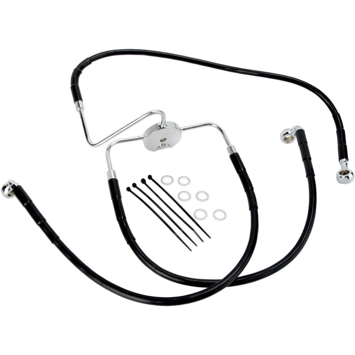 Drag Specialties - Brake Line - Front (Lower/Upper) - Black