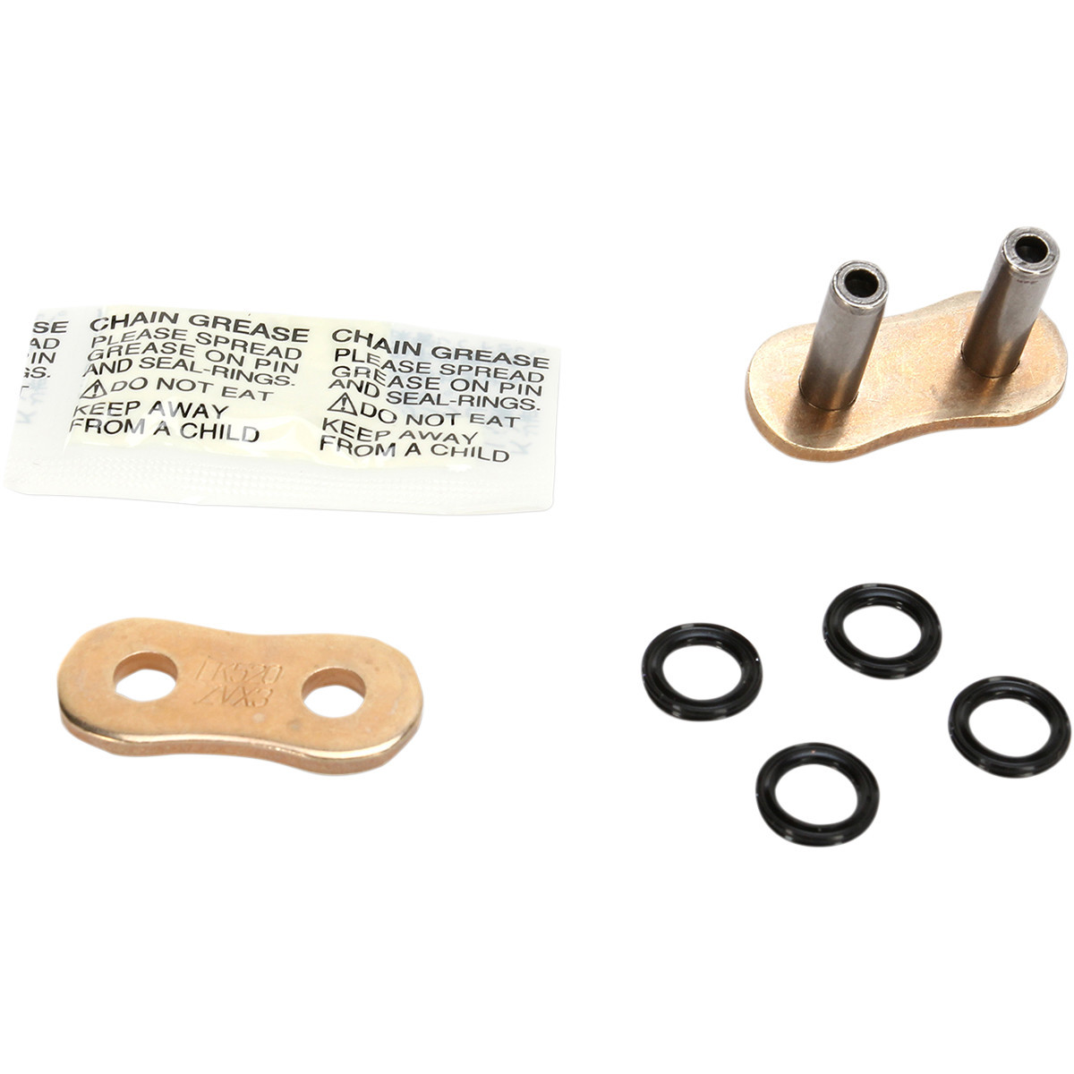 EK #520ZVX3-MLJ/G - 520 ZVX3 - Rivet Connecting Link - Gold