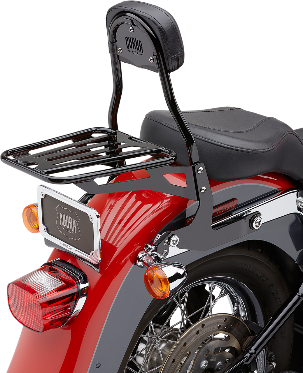 Backrest Kit - 14" - Black - Softail