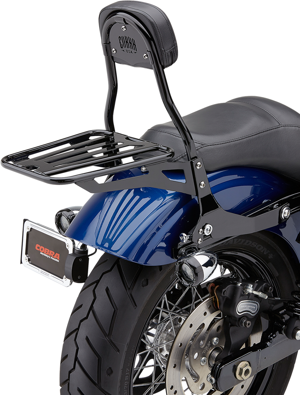 Backrest Kit - 14" - Black - Dyna