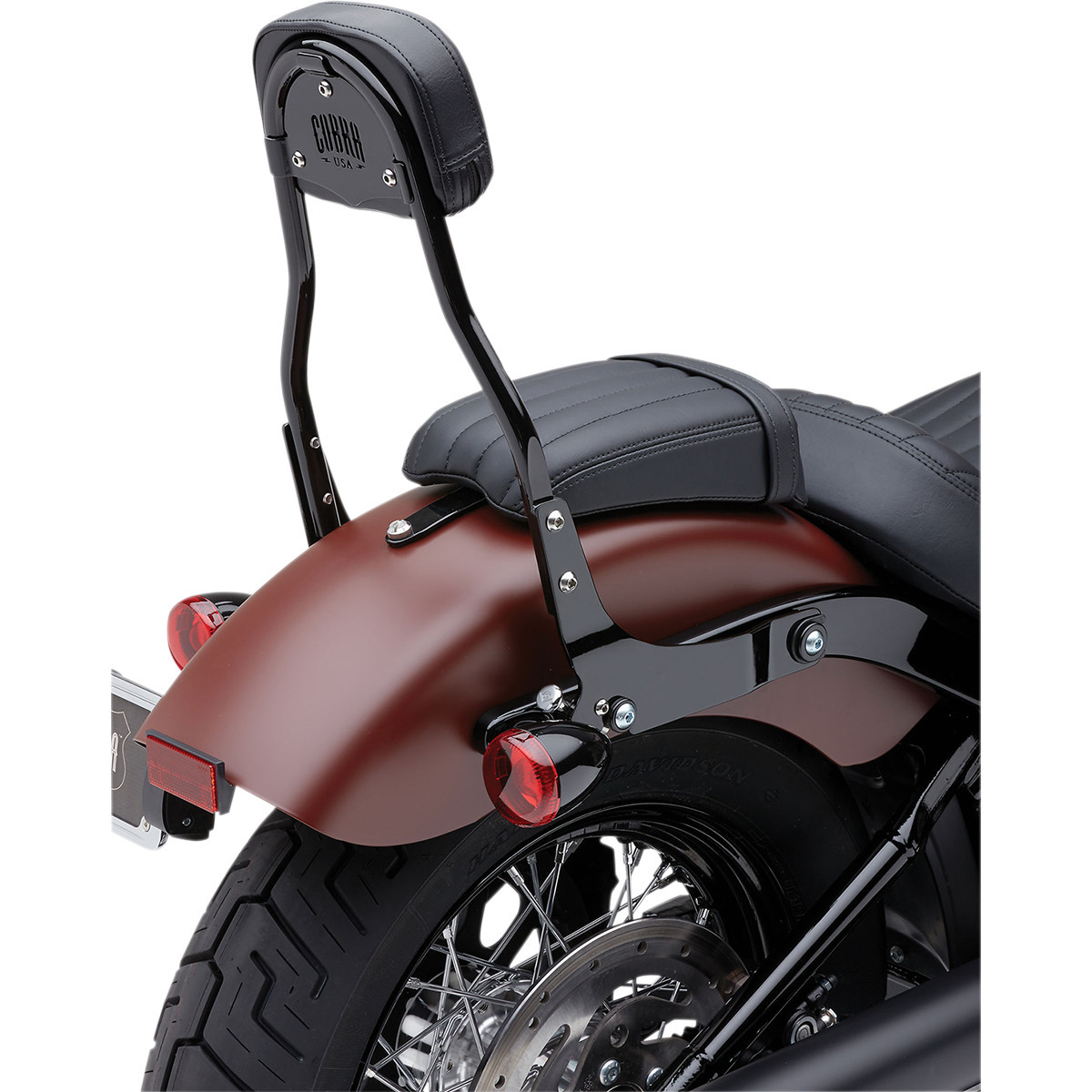 Cobra #602-2009B - Backrest Kit - 14" - Black - FXLR