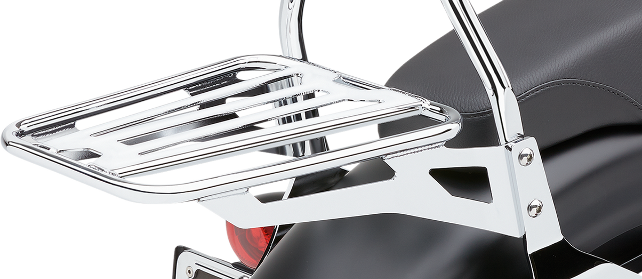 Sissy Bar Luggage Rack - Chrome - Tubular