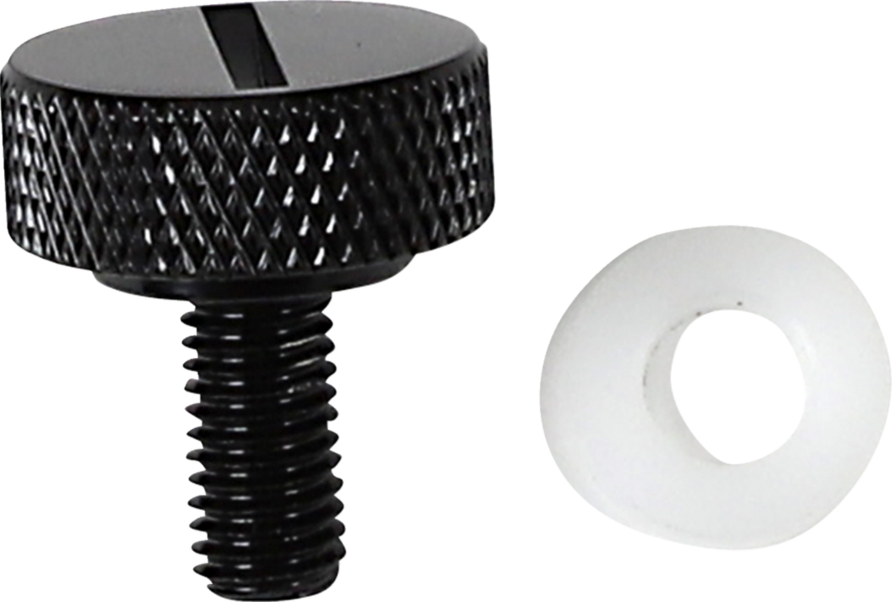 Seat Knob - Black - Slotted - 1/4-28
