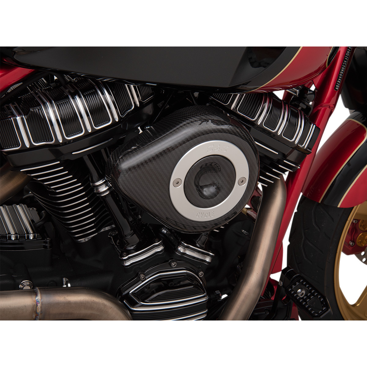 S&S Cycle #170-0501 - Air Cleaner Cover - Mini Teardrop - Carbon Fiber