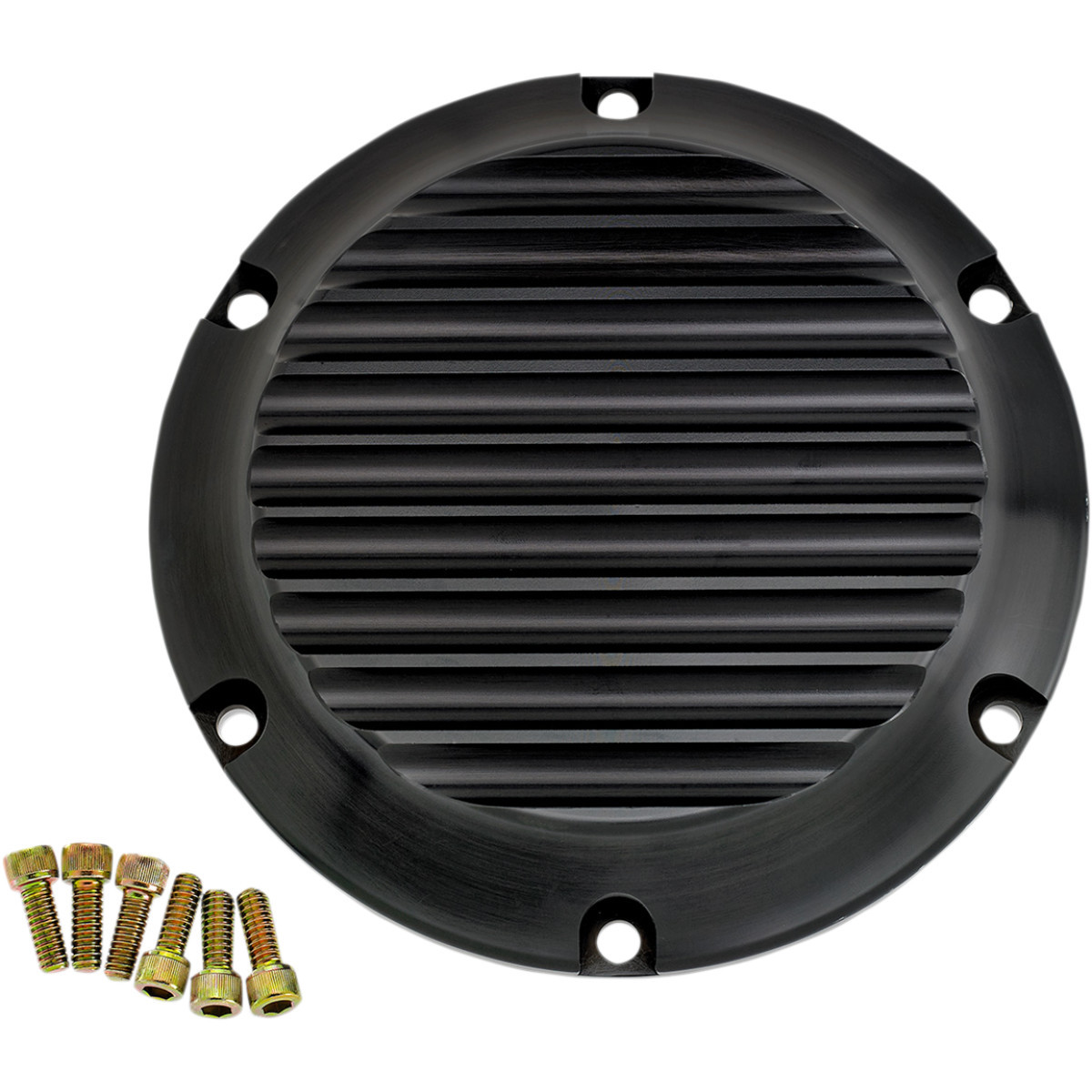 Joker Machine #10-690-1 - Derby Cover - Finned - Black/Anodized - 6 Hole