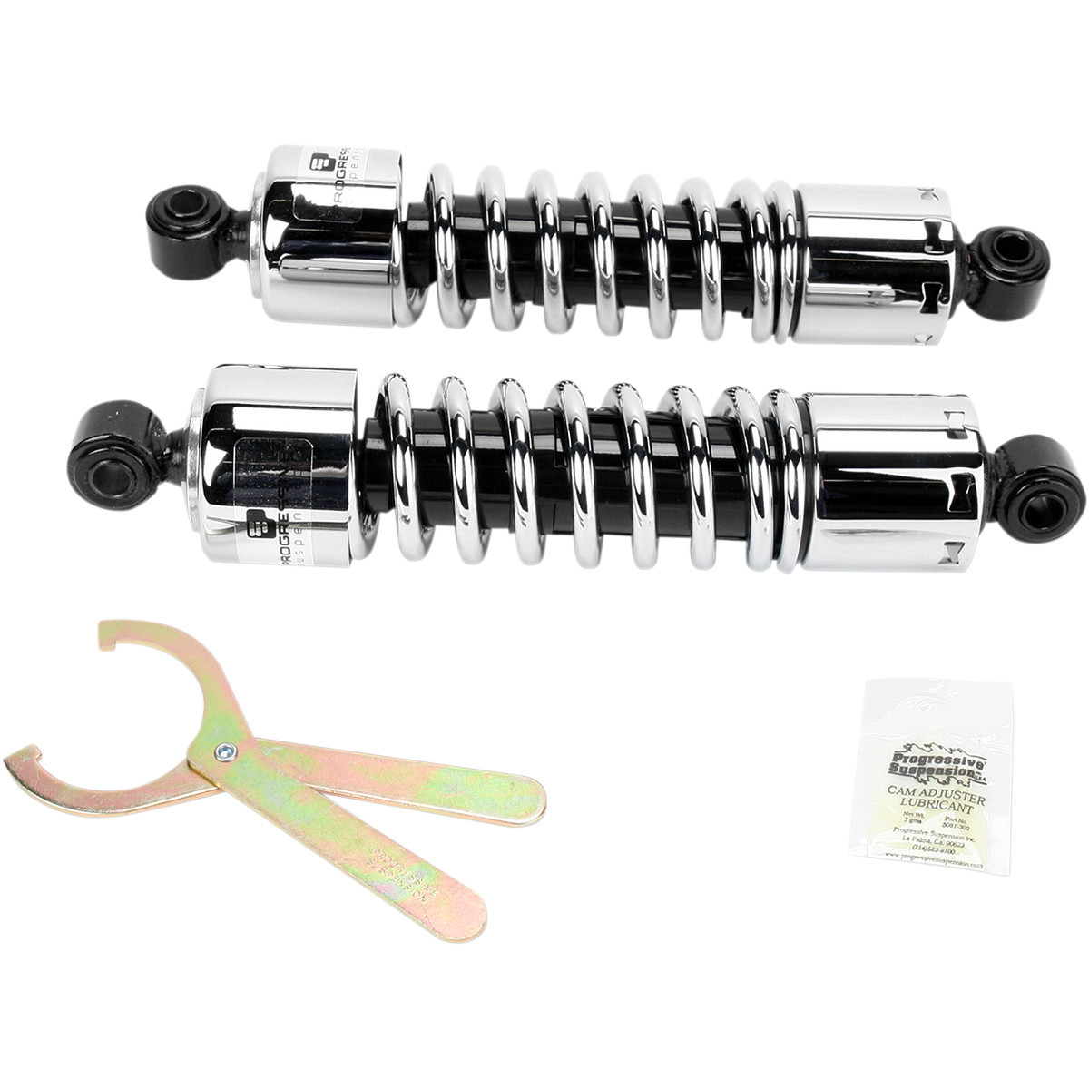 Progressive Suspension #412-4038C - 412 Series Shock - 12.5" - Standard - Chrome - Dyna