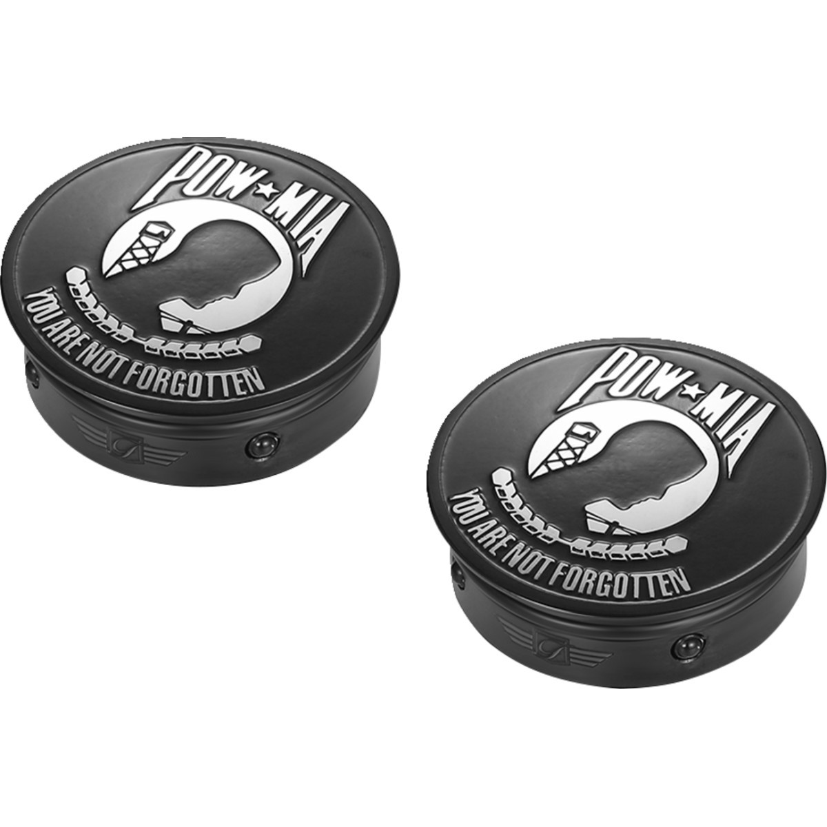 Figurati Designs #FD55-POW-BLK - Swing Arm Covers - POW MIA - Custom - Black