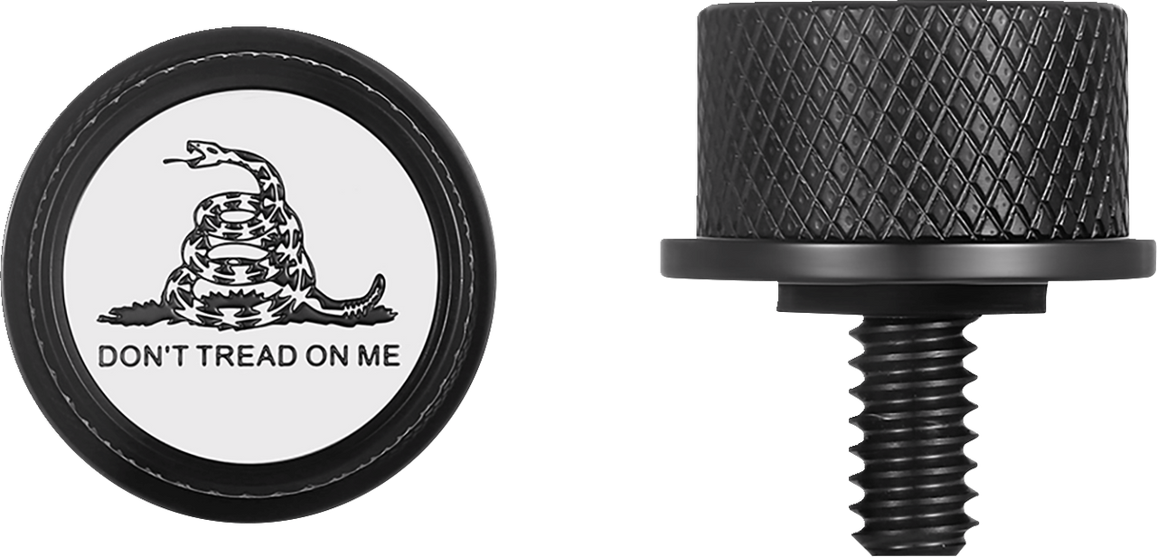 Figurati Designs Seat Mounting Knob - Black - Don't Tread On Me (#FD40-SEAT KN-BK)