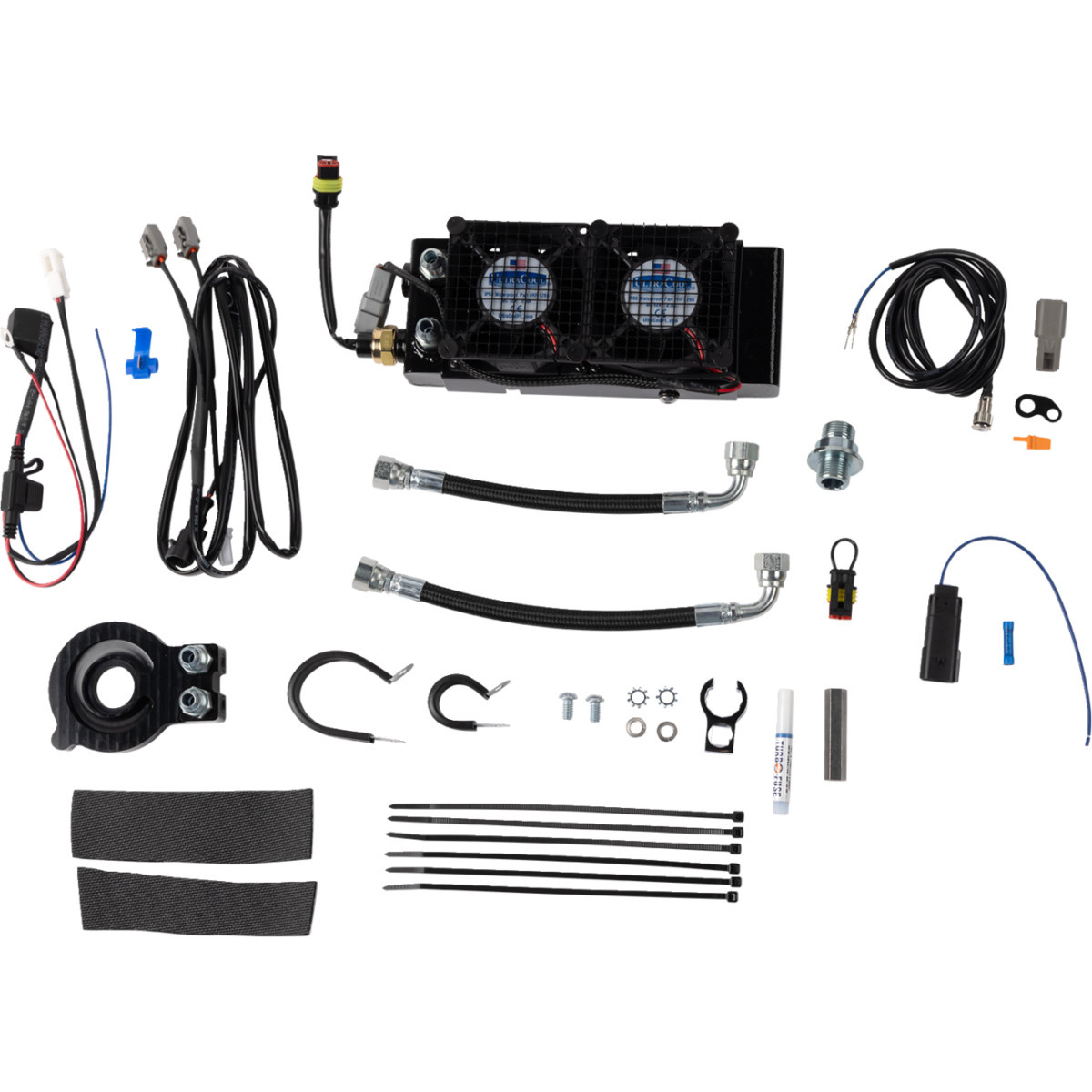 Ultracool #SMT8-5N - Side Mount Oil Cooler Kit - Naked - Black
