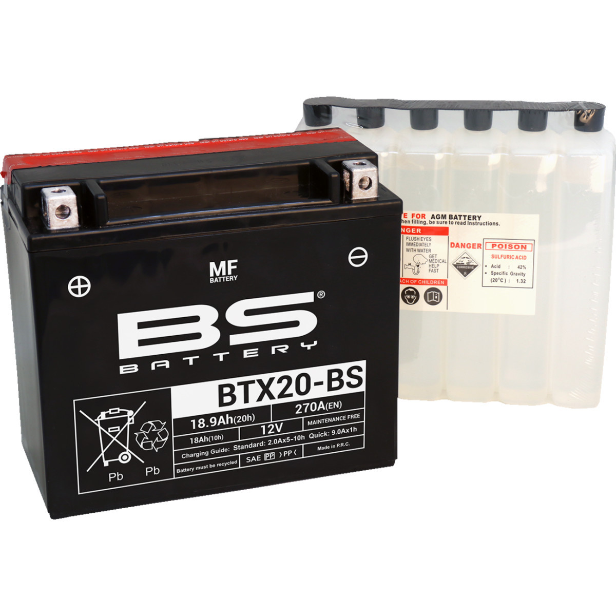 BS Battery #300611 - Battery - BTX20-BS (YTX)