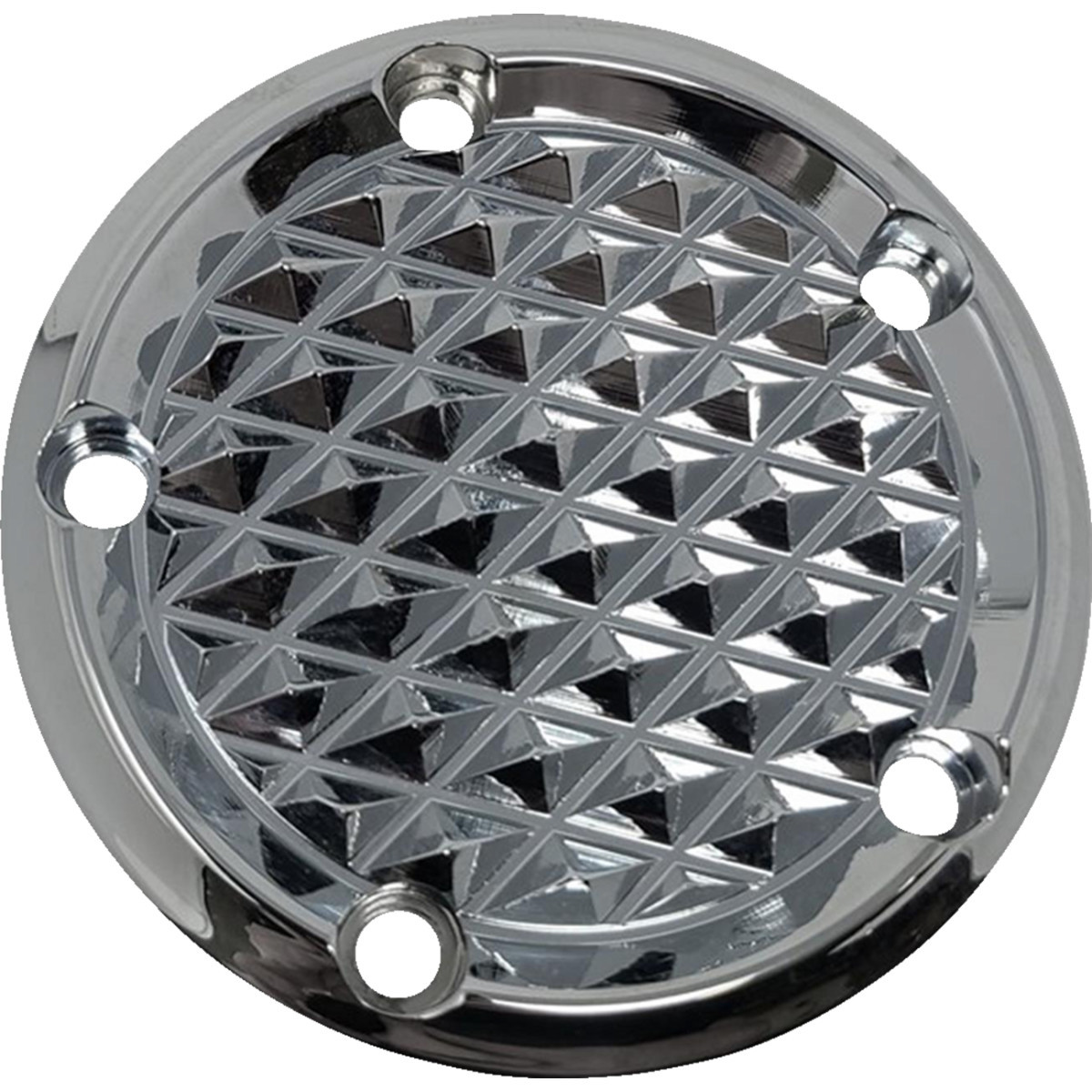 Covingtons #C3093-C - Points Cover - Diamondback - Chrome - Twin Cam