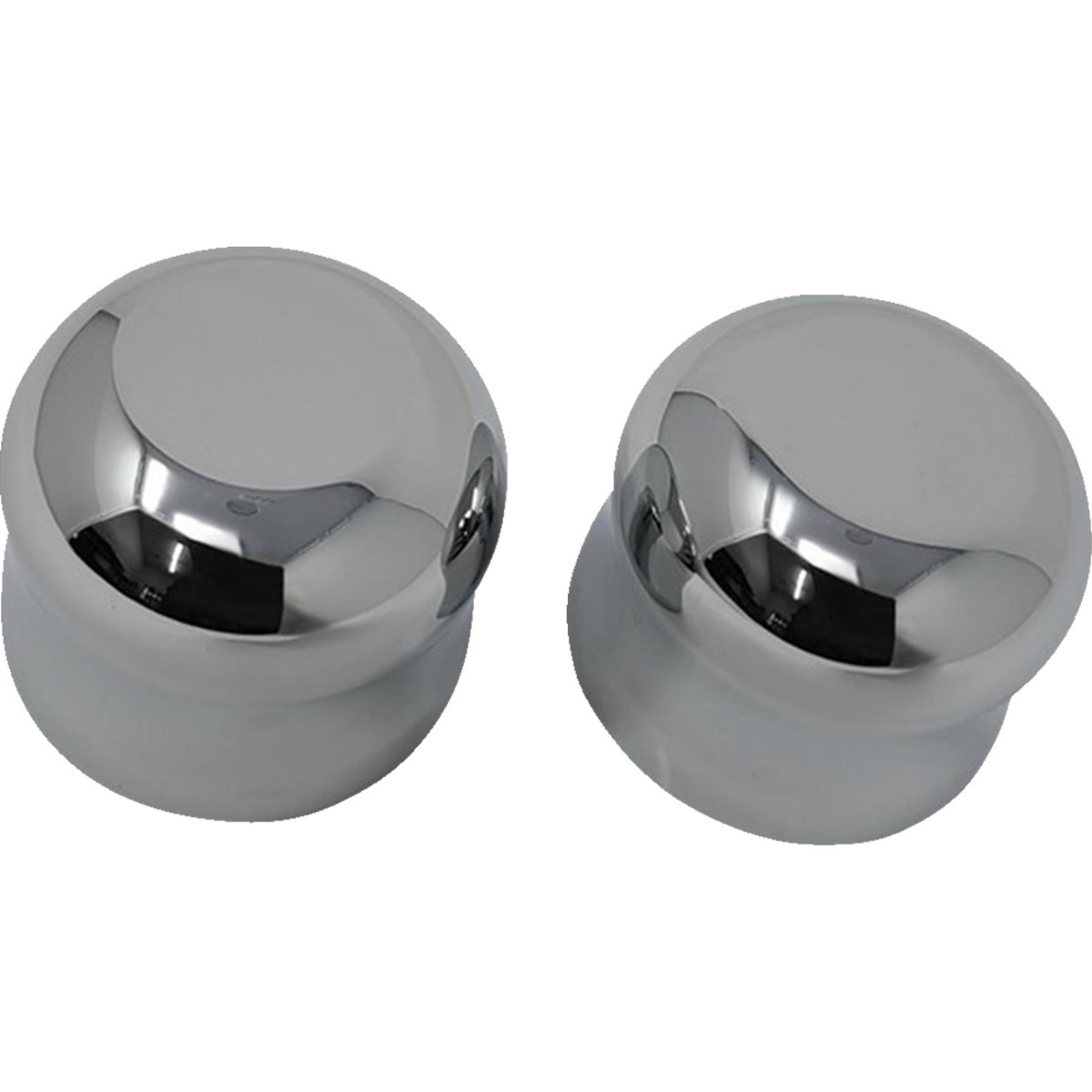 Covingtons #C0007-C - Axle Covers - Front - Smooth - Chrome - Pair - '08-'23