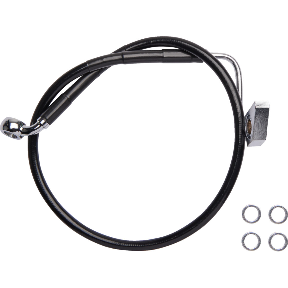 Drag Specialties - Brake Line - Rear - ABS - Black